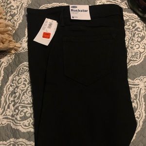 Black old navy rockstar super skinny jeans